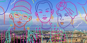 artists of colour illustration over the Edinburgh skyline