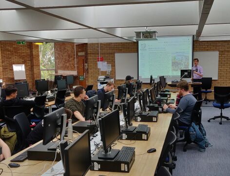 University of Kent students learning about Wikipedia