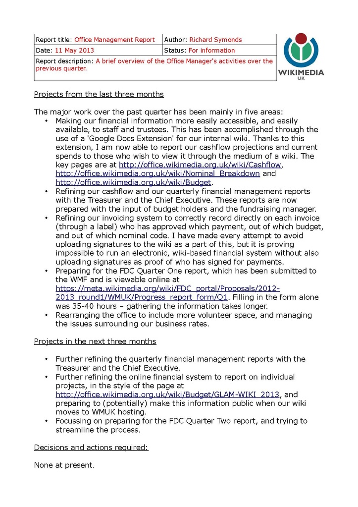File:Office Manager report, May 2013.pdf