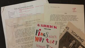 Lord Chamberlain’s Plays correspondence file for Fings Ain’t Wot They Used T’be by Theatre Workshop, 1959 (LCP CORR 1959/1733)