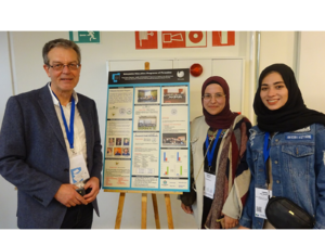 Photo of Wikimedians from Wales, Palestine and Jordan at EduWiki Education Conference