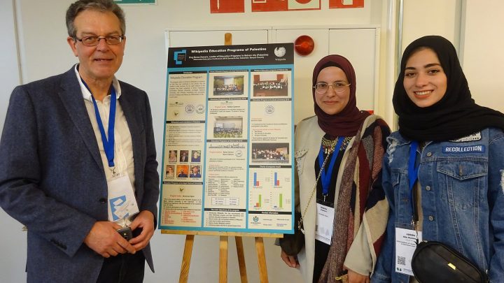 Wikimedians from Wales, Palestine and Jordan at EduWiki Education Conference