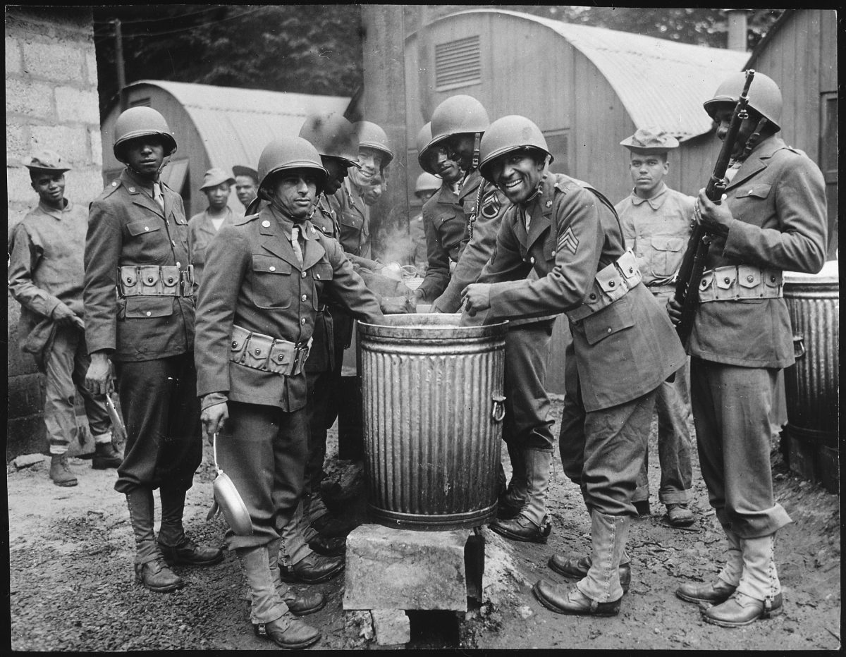Photo of African American soldiers in Northern Ireland in 1942