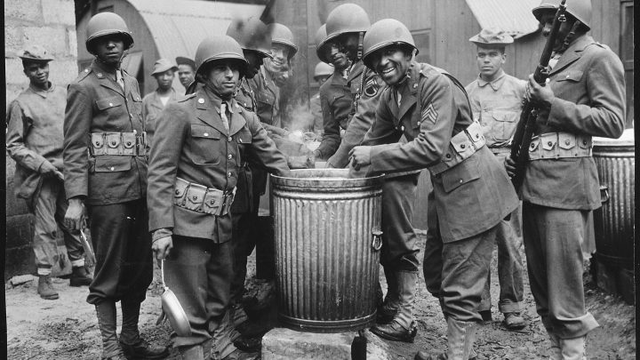 Photo of African American soldiers in Northern Ireland in 1942