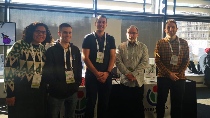 Wikimedia UK staff with Jimmy Wales and Wikimedia Deutschland staff at SOOCon23