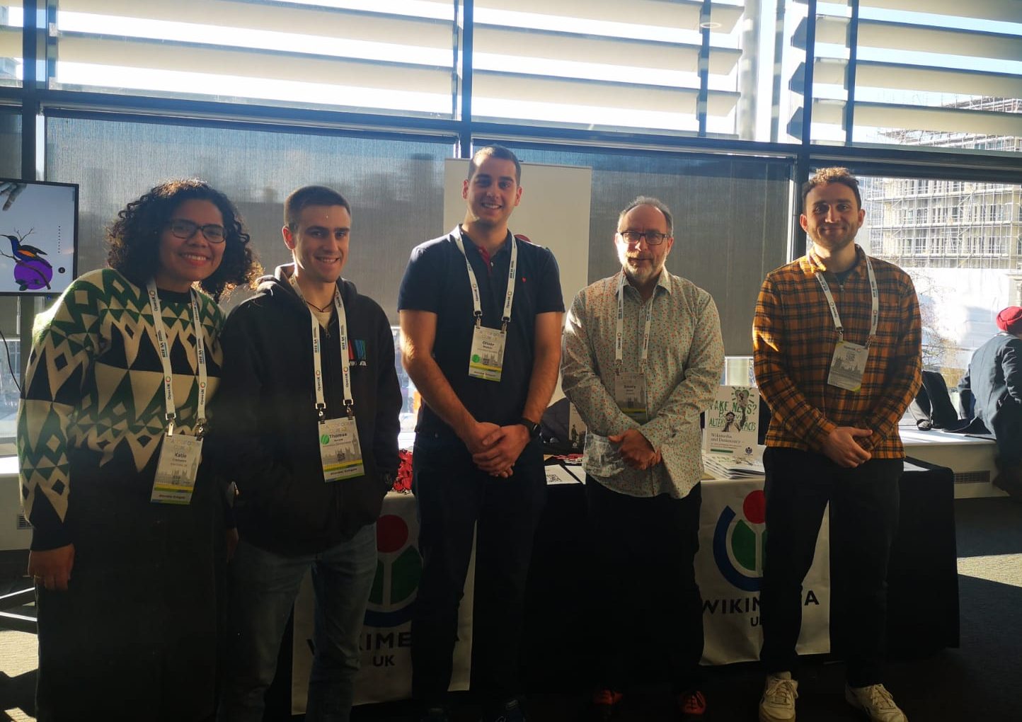 Wikimedia UK staff with Jimmy Wales and Wikimedia Deutschland staff at SOOCon23