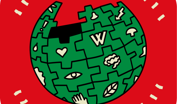 Puzzle globe symbol for Wikipedia 20